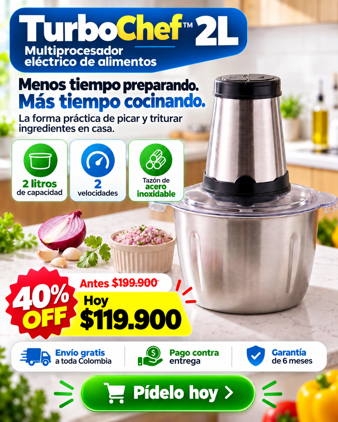 TurboChef™ 2L — Multiprocesador eléctrico de alimentos